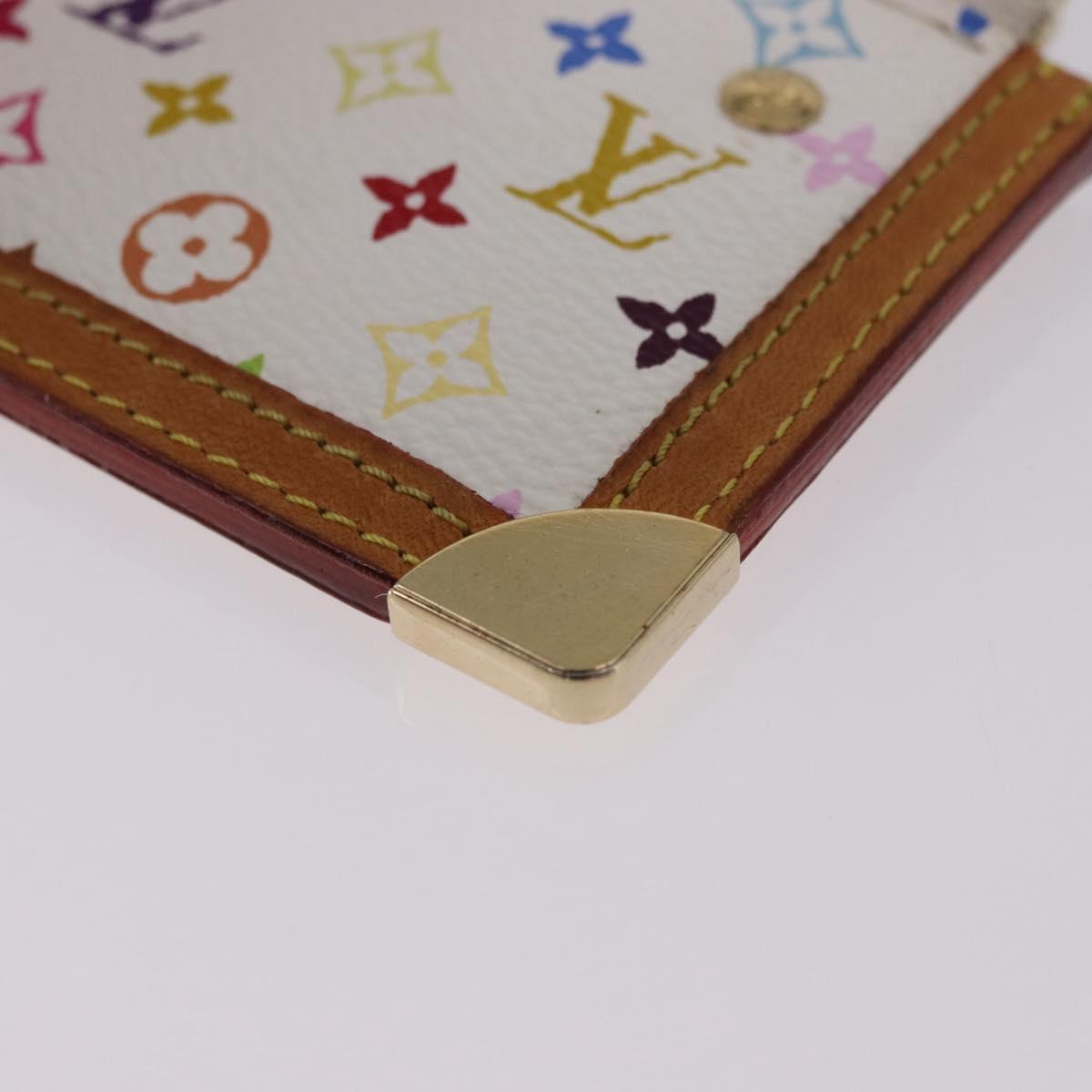 LOUIS VUITTON Monogram Multicolor Pochette Cles Purse White M92655 Auth BA14331V