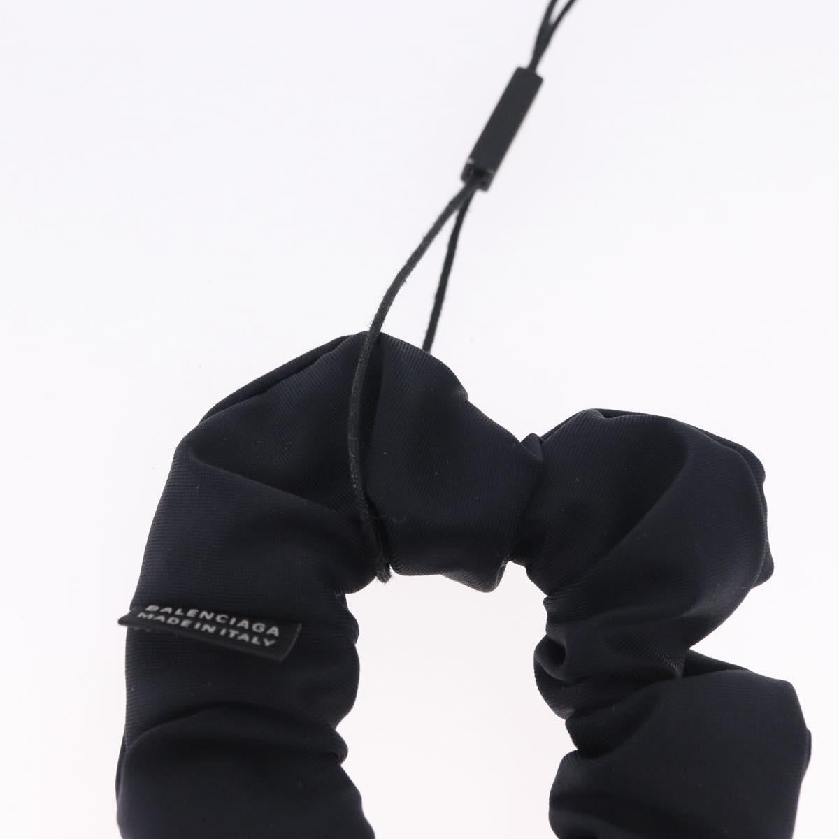 BALENCIAGA Shush Hair Tie Polymiad Black Auth BA14334A