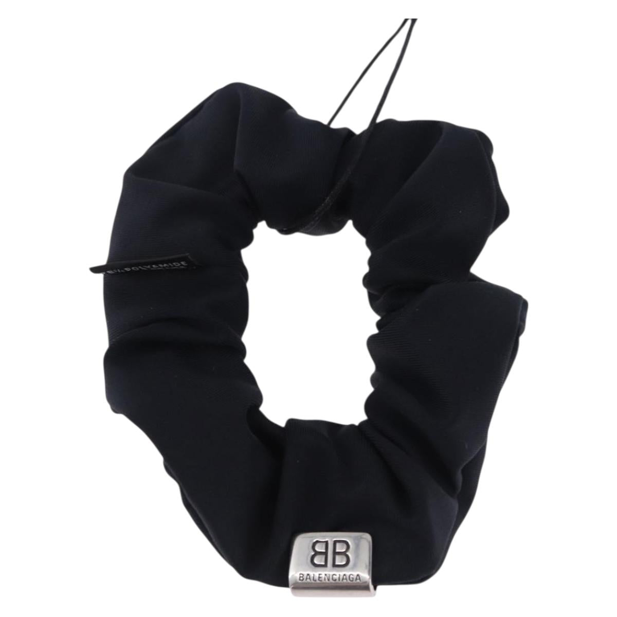 BALENCIAGA Shush Hair Tie Polymiad Black Auth BA14334A