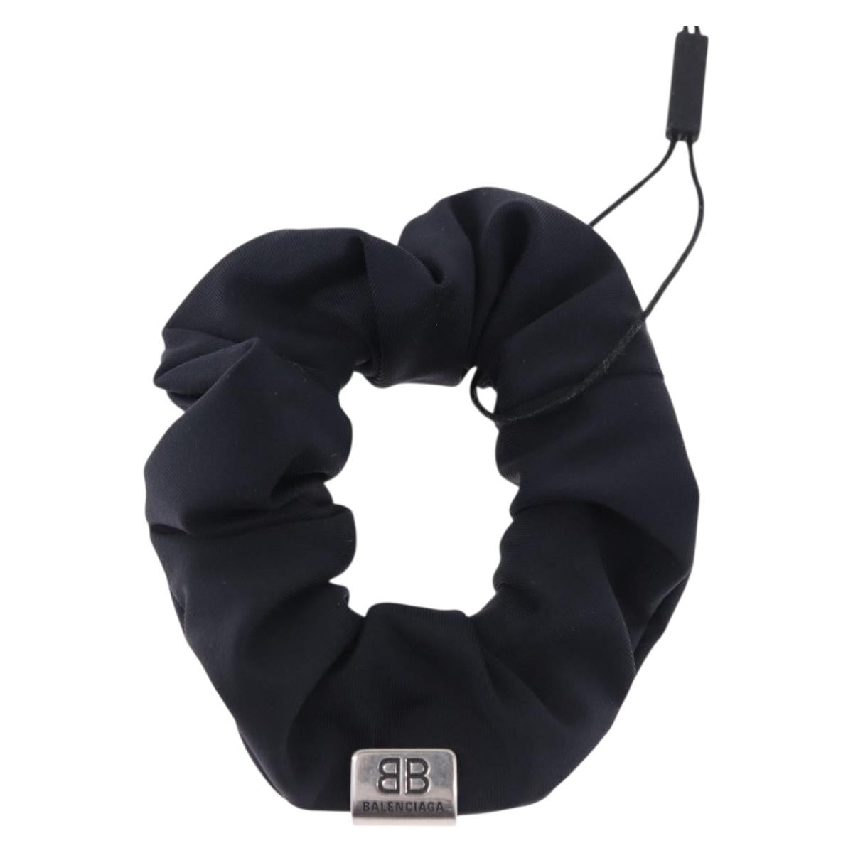 BALENCIAGA Shush Hair Tie Polymiad Black Auth BA14334A