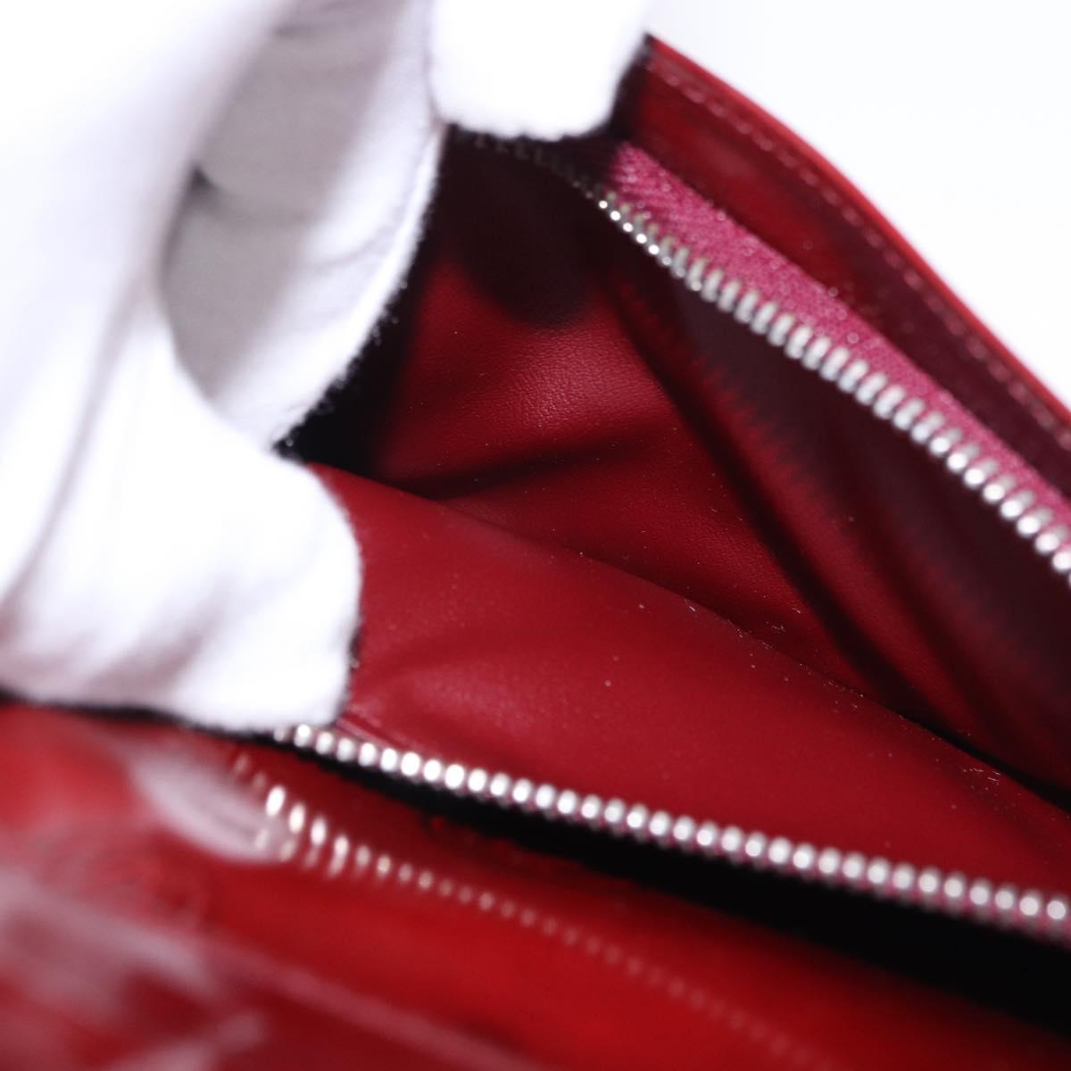 CARTIER Happy Birthday Long Wallet Patent leather Bordeaux Auth BA14336