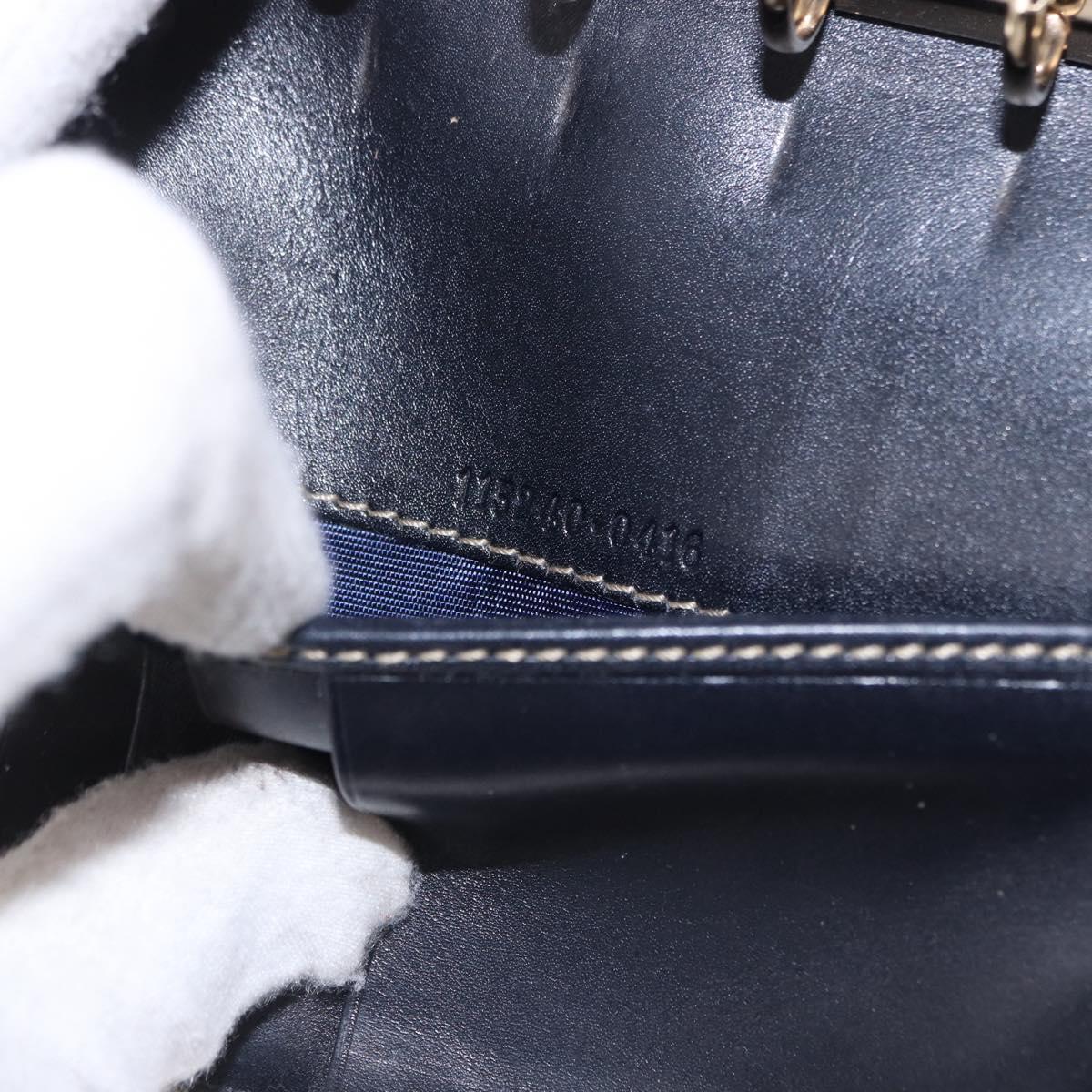 GUCCI Micro GG Guccissima Day Planner Cover Leather Navy 115240 Auth BA14338