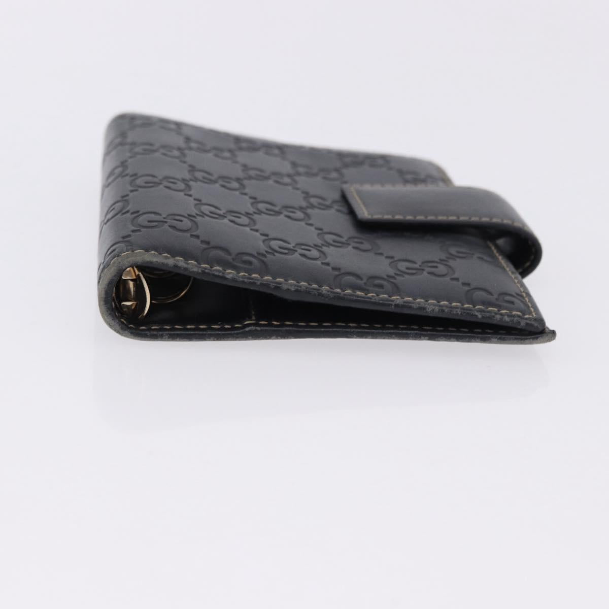 GUCCI Micro GG Guccissima Day Planner Cover Leather Navy 115240 Auth BA14338