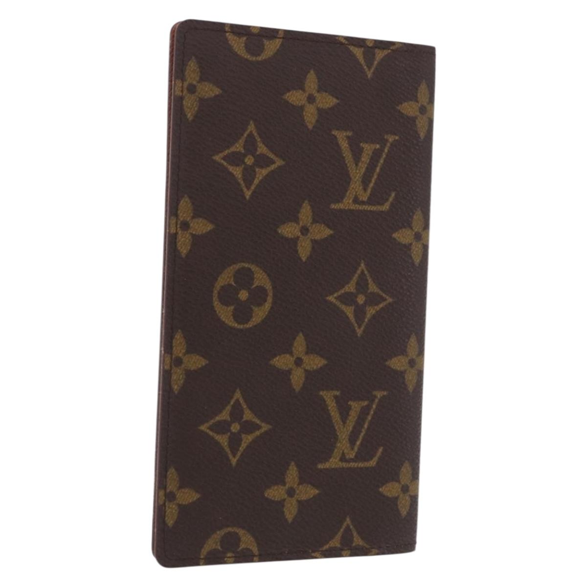 LOUIS VUITTON Monogram Agenda Poche Note Cover R20503 LV Auth BA14339