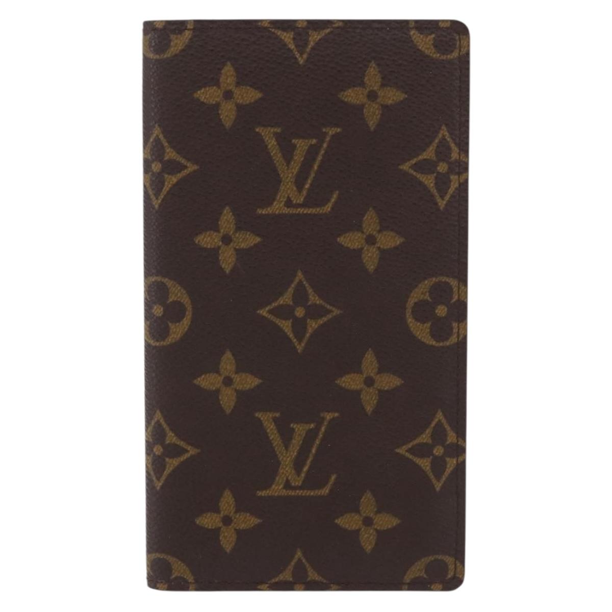 LOUIS VUITTON Monogram Agenda Poche Note Cover R20503 LV Auth BA14339