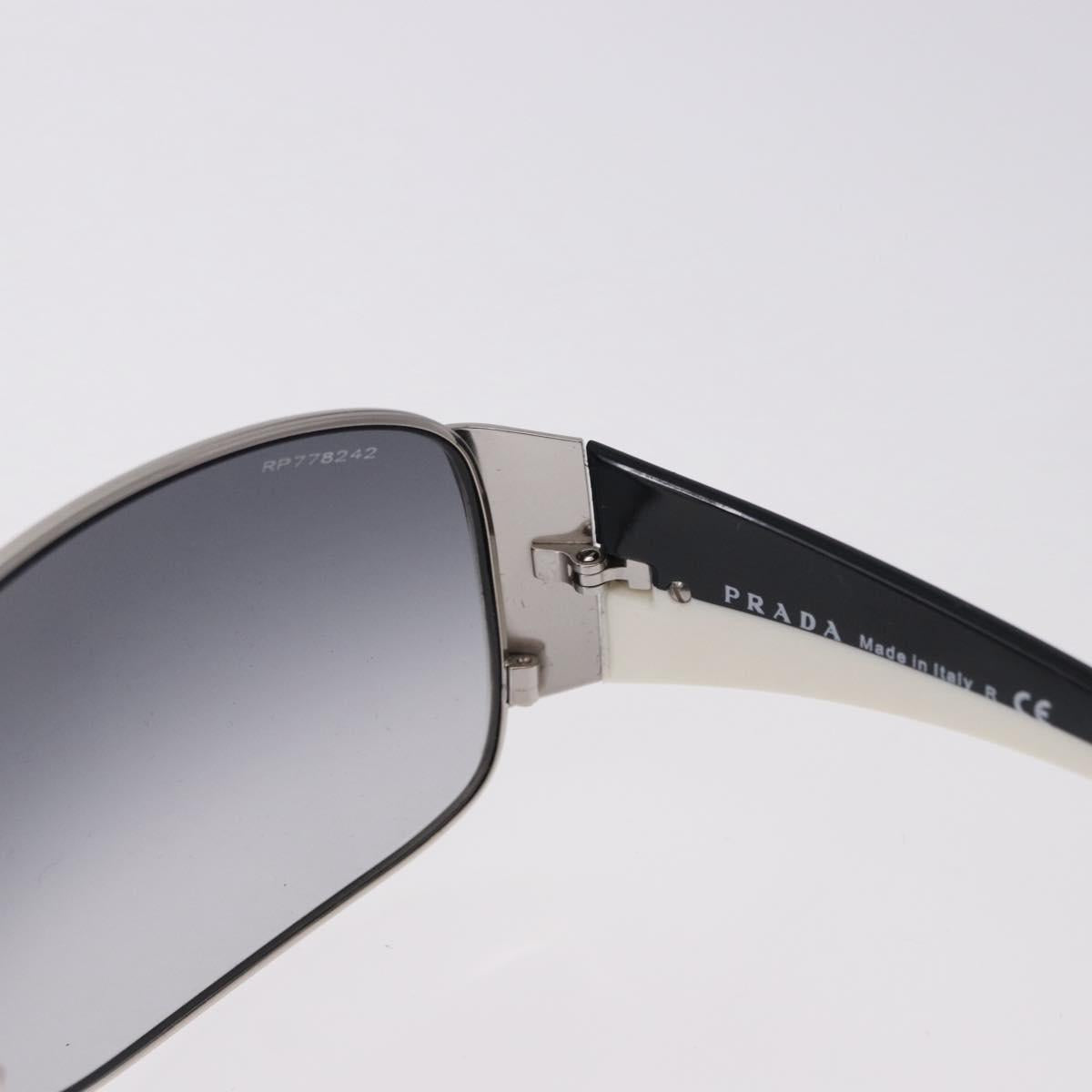 PRADA Sunglasses plastic White Brown Auth BA14346