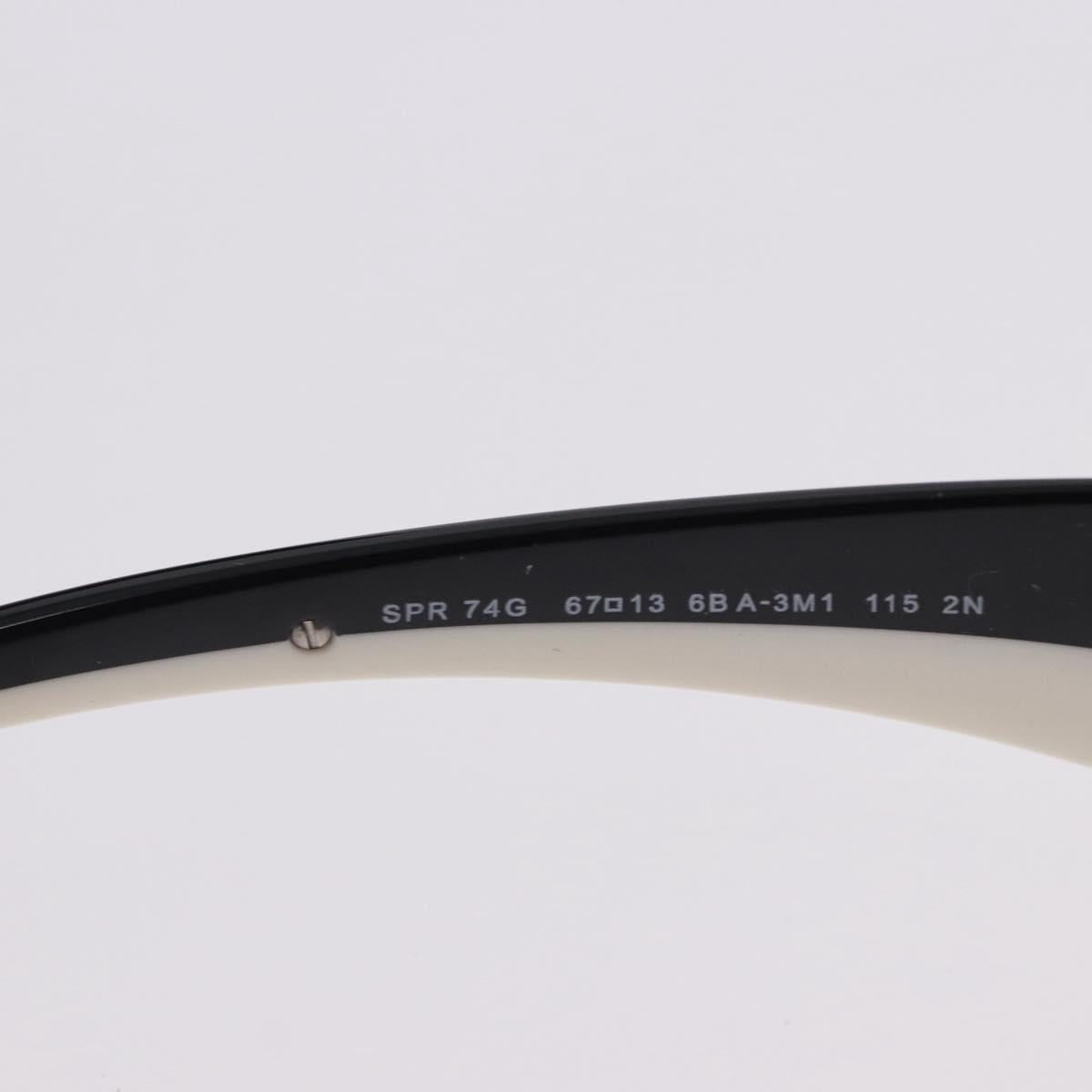 PRADA Sunglasses plastic White Brown Auth BA14346