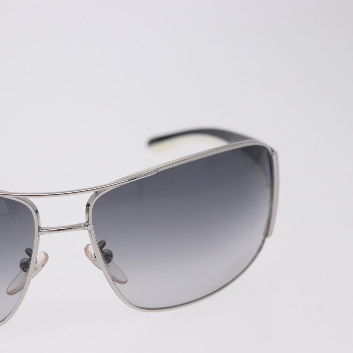 PRADA Sunglasses plastic White Brown Auth BA14346
