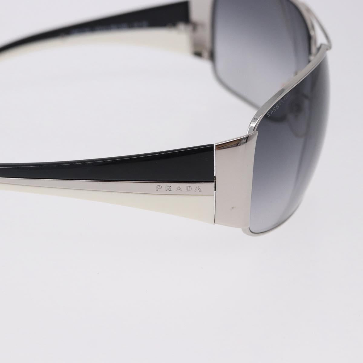 PRADA Sunglasses plastic White Brown Auth BA14346
