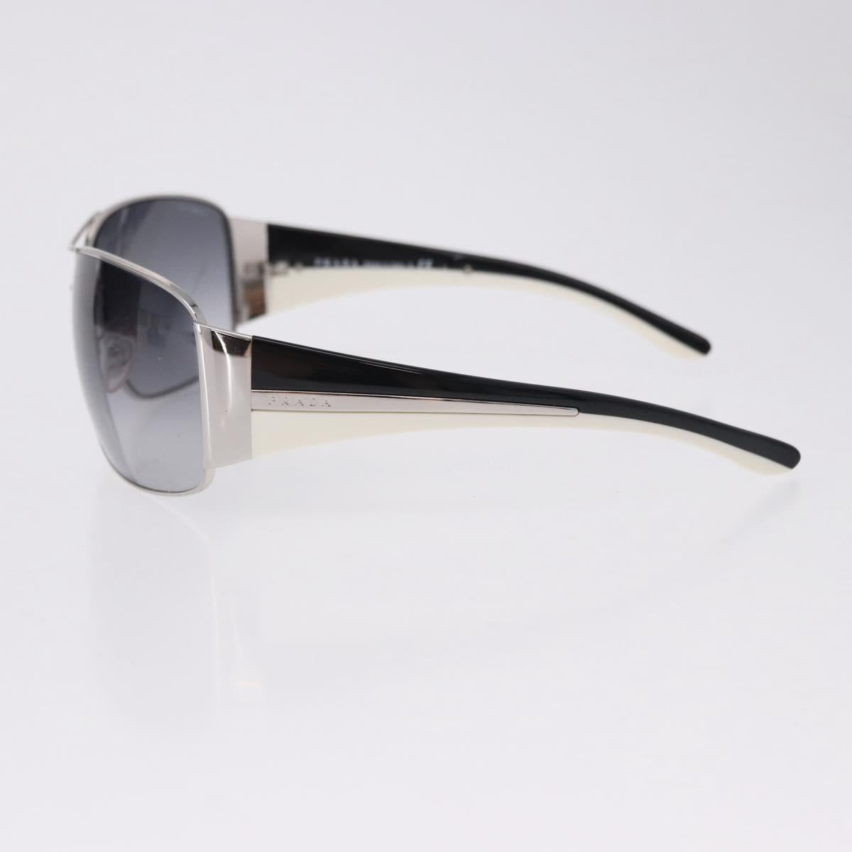 PRADA Sunglasses plastic White Brown Auth BA14346