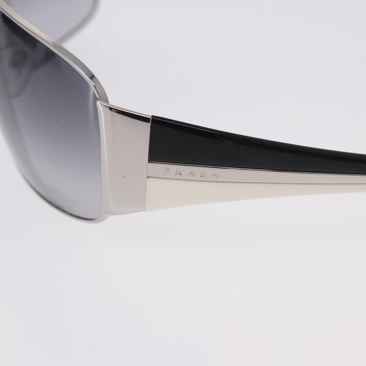 PRADA Sunglasses plastic White Brown Auth BA14346