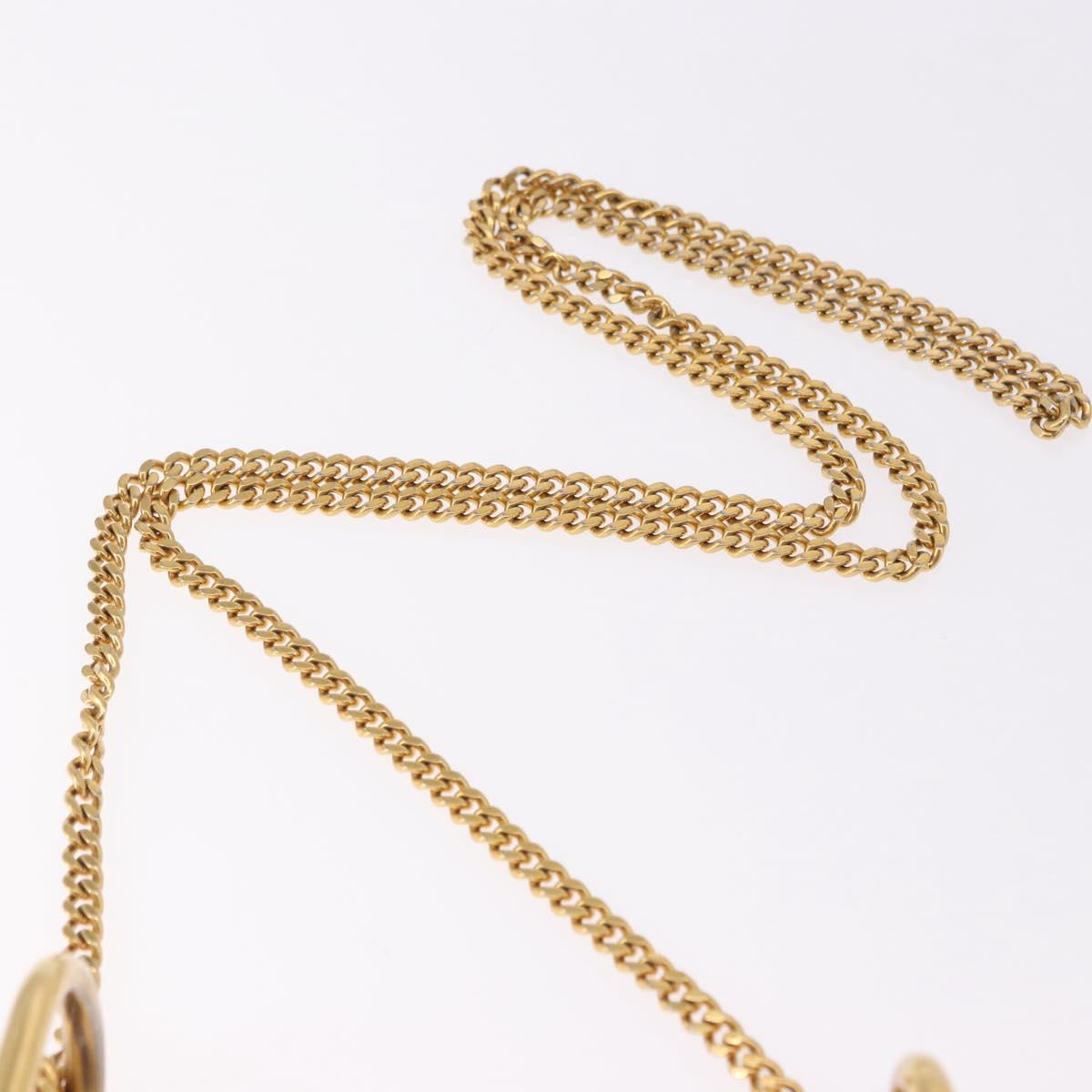 Chloe Drew Chain Shoulder Bag Leather Beige Gold Auth BA14348