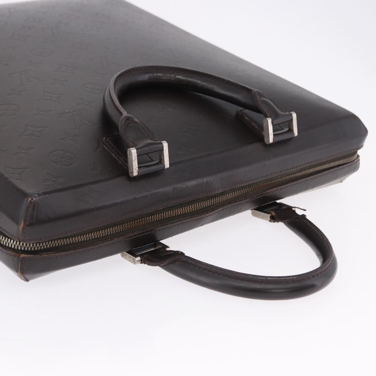 LOUIS VUITTON Monogram Grasse Erwin Hand Bag Brown M46580 LV Auth BA14350