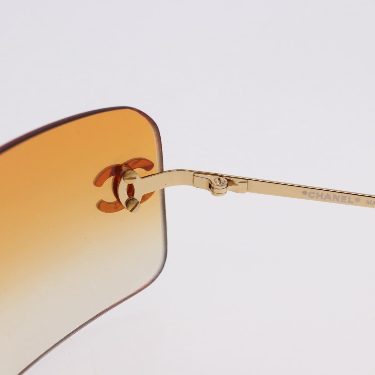 CHANEL Sunglasses metal Gold CC Auth BA14352M