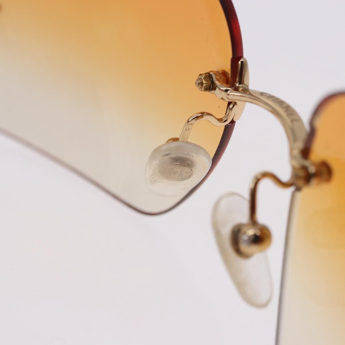 CHANEL Sunglasses metal Gold CC Auth BA14352M