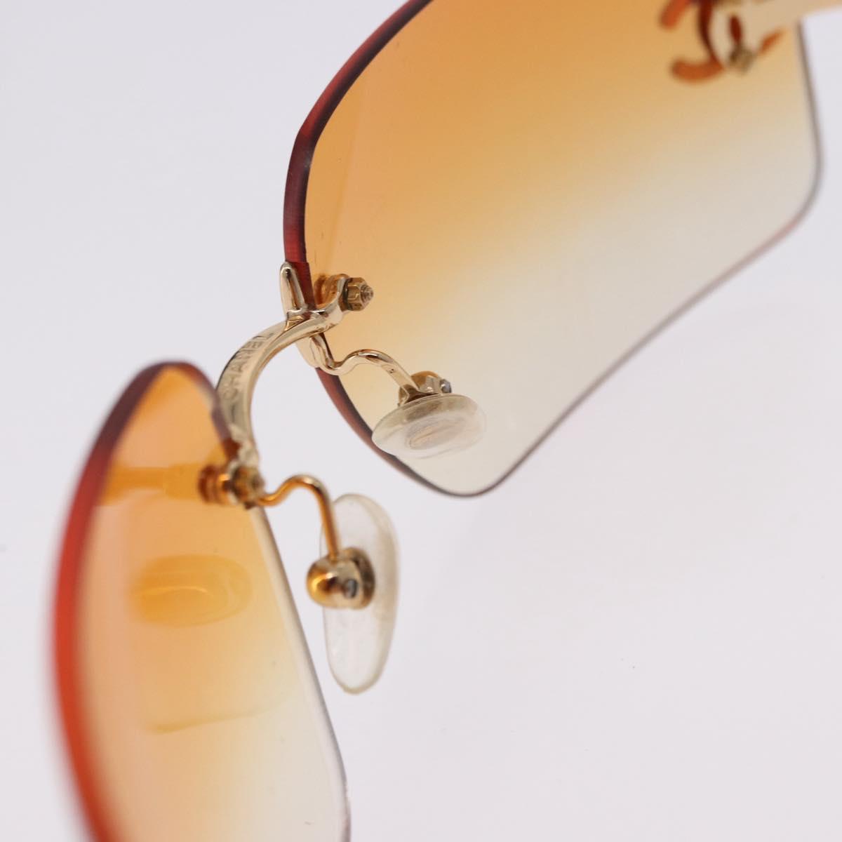 CHANEL Sunglasses metal Gold CC Auth BA14352M