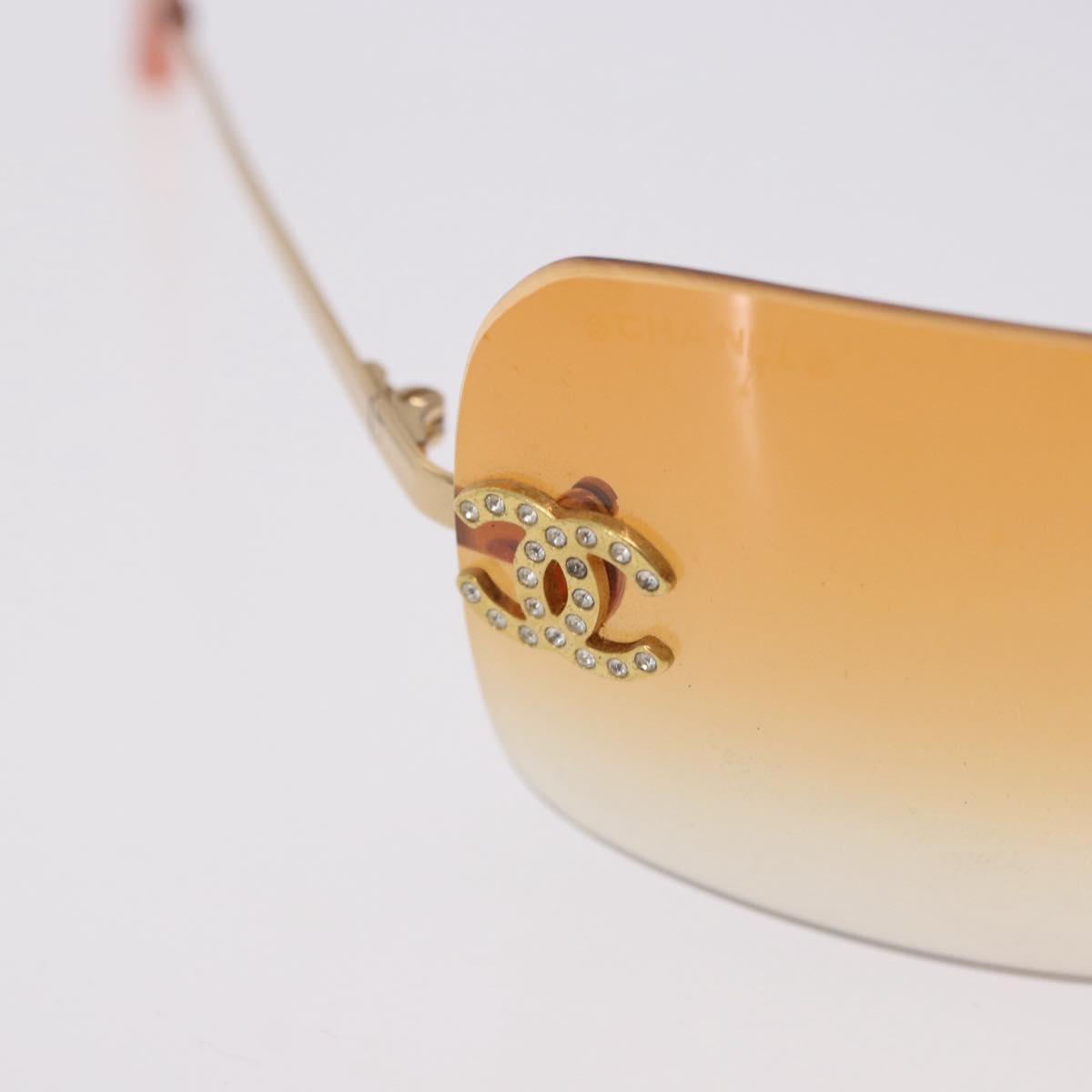 CHANEL Sunglasses metal Gold CC Auth BA14352M