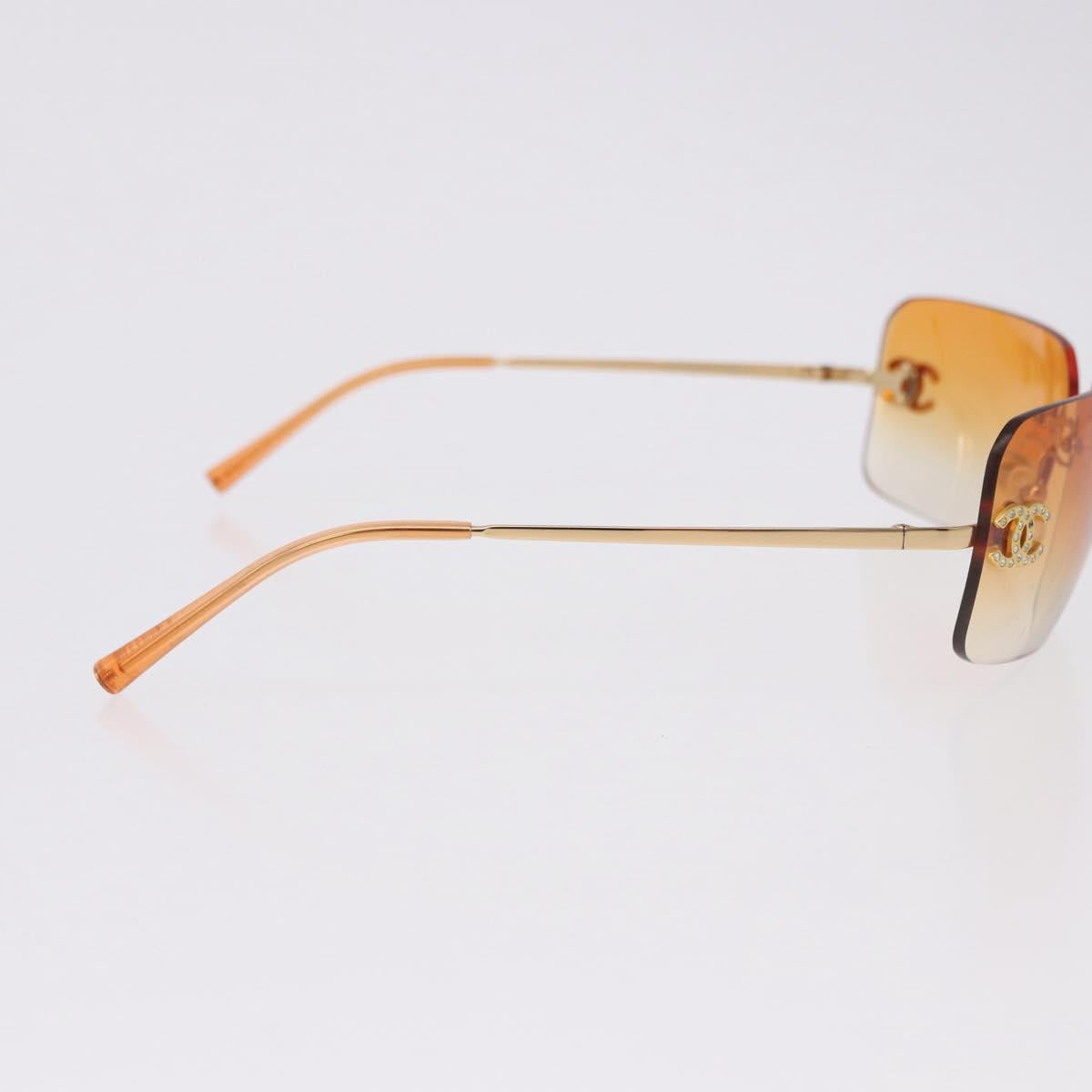 CHANEL Sunglasses metal Gold CC Auth BA14352M