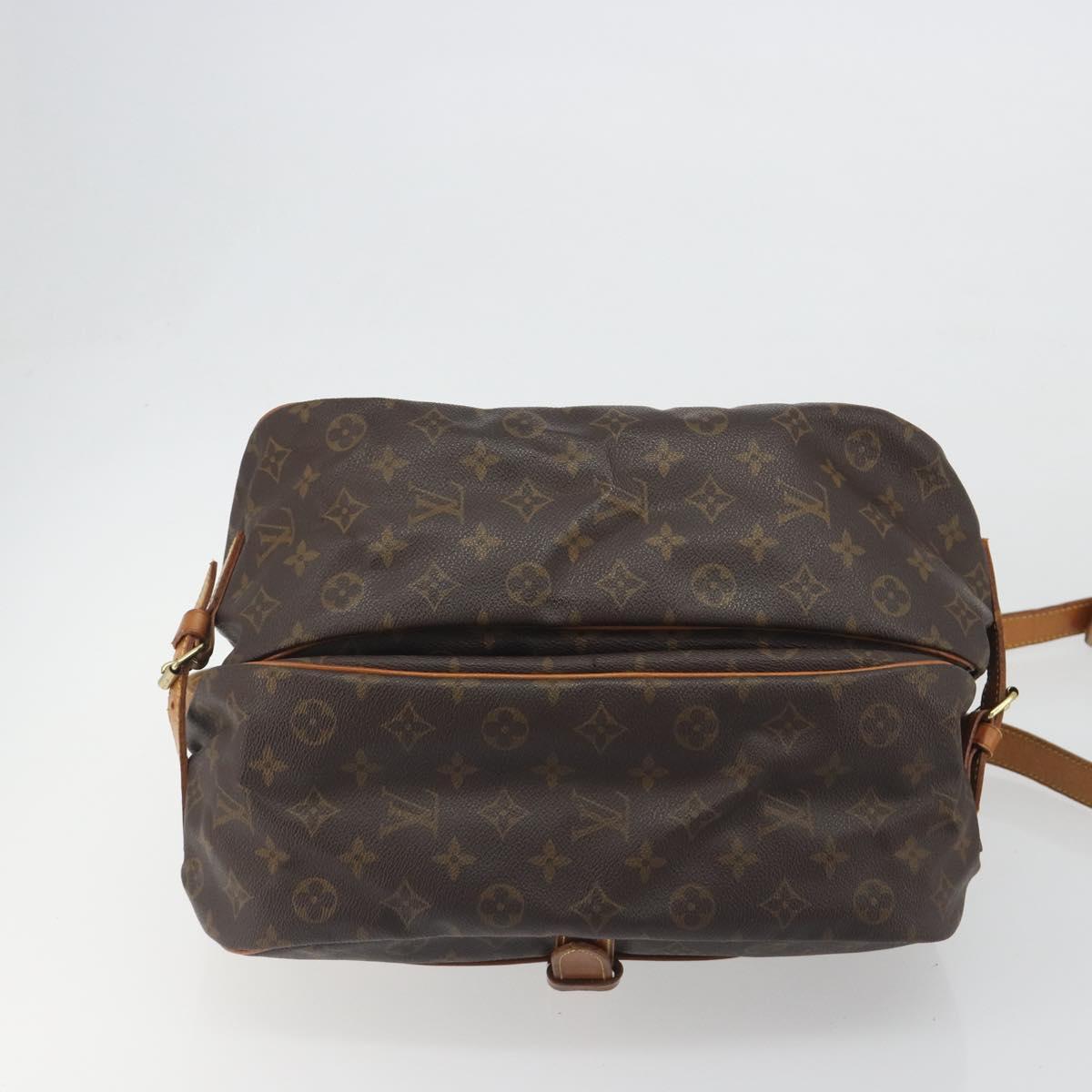 LOUIS VUITTON Monogram Saumur 35 Shoulder Bag M42254 LV Auth BA14354