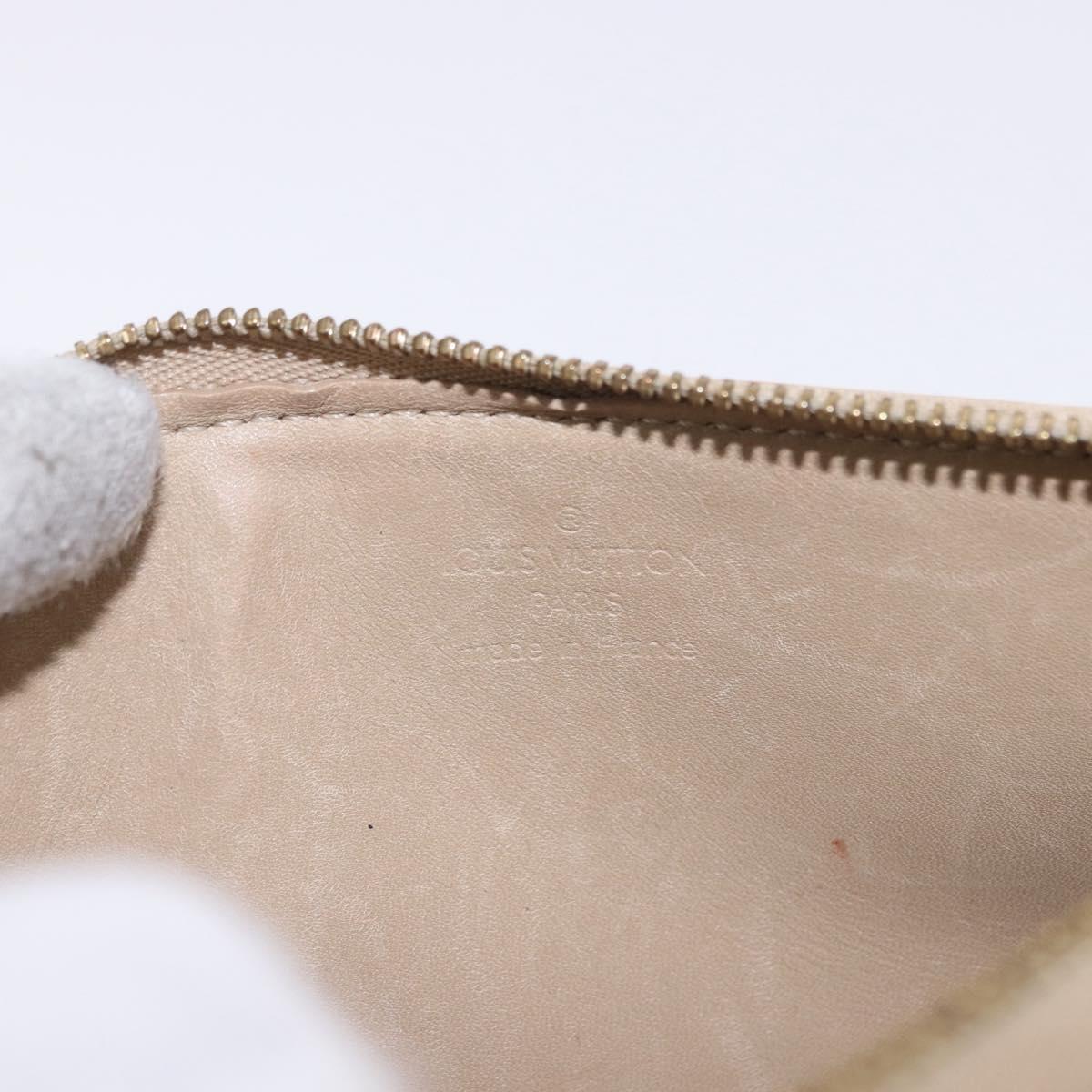 LOUIS VUITTON Monogram Vernis Lexington Pouch Beige M91010 LV Auth BA14356