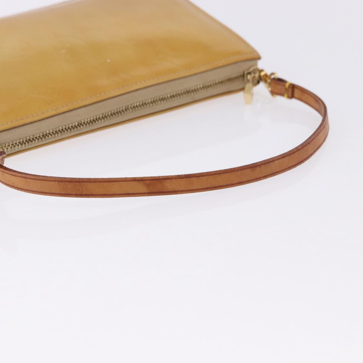 LOUIS VUITTON Monogram Vernis Lexington Pouch Beige M91010 LV Auth BA14356