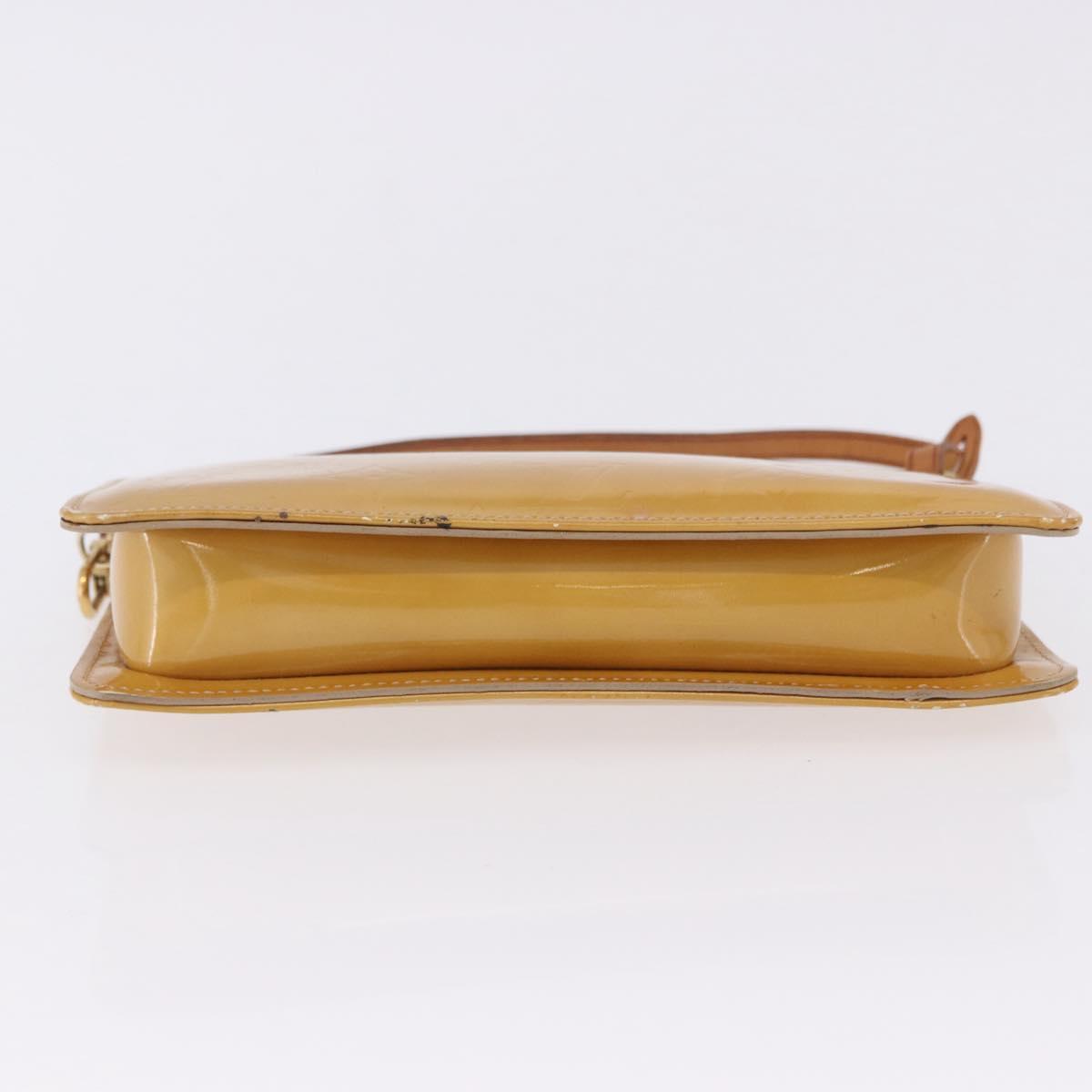 LOUIS VUITTON Monogram Vernis Lexington Pouch Beige M91010 LV Auth BA14356