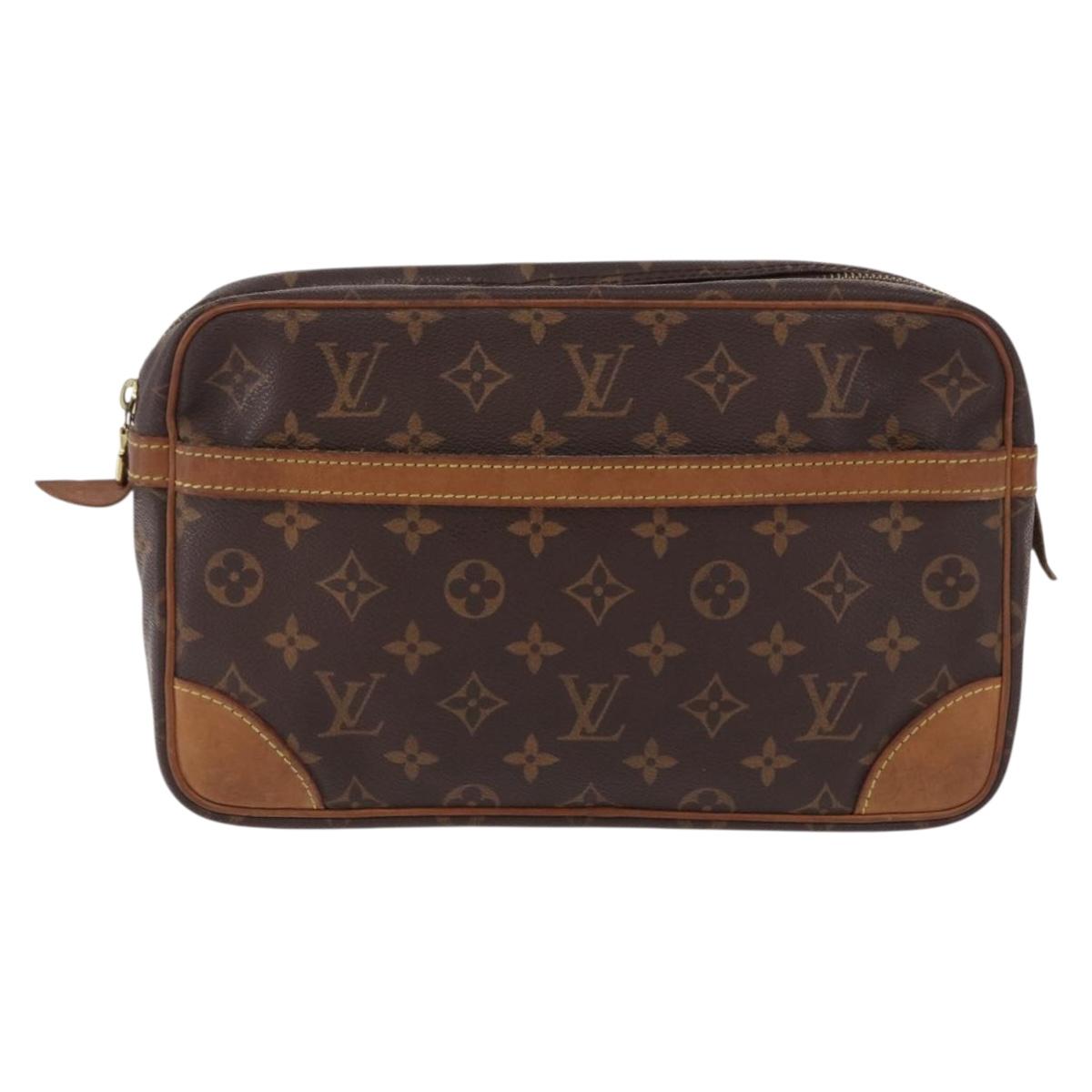 LOUIS VUITTON Monogram Compiegne 28 Clutch Bag M51845 LV Auth BA14359