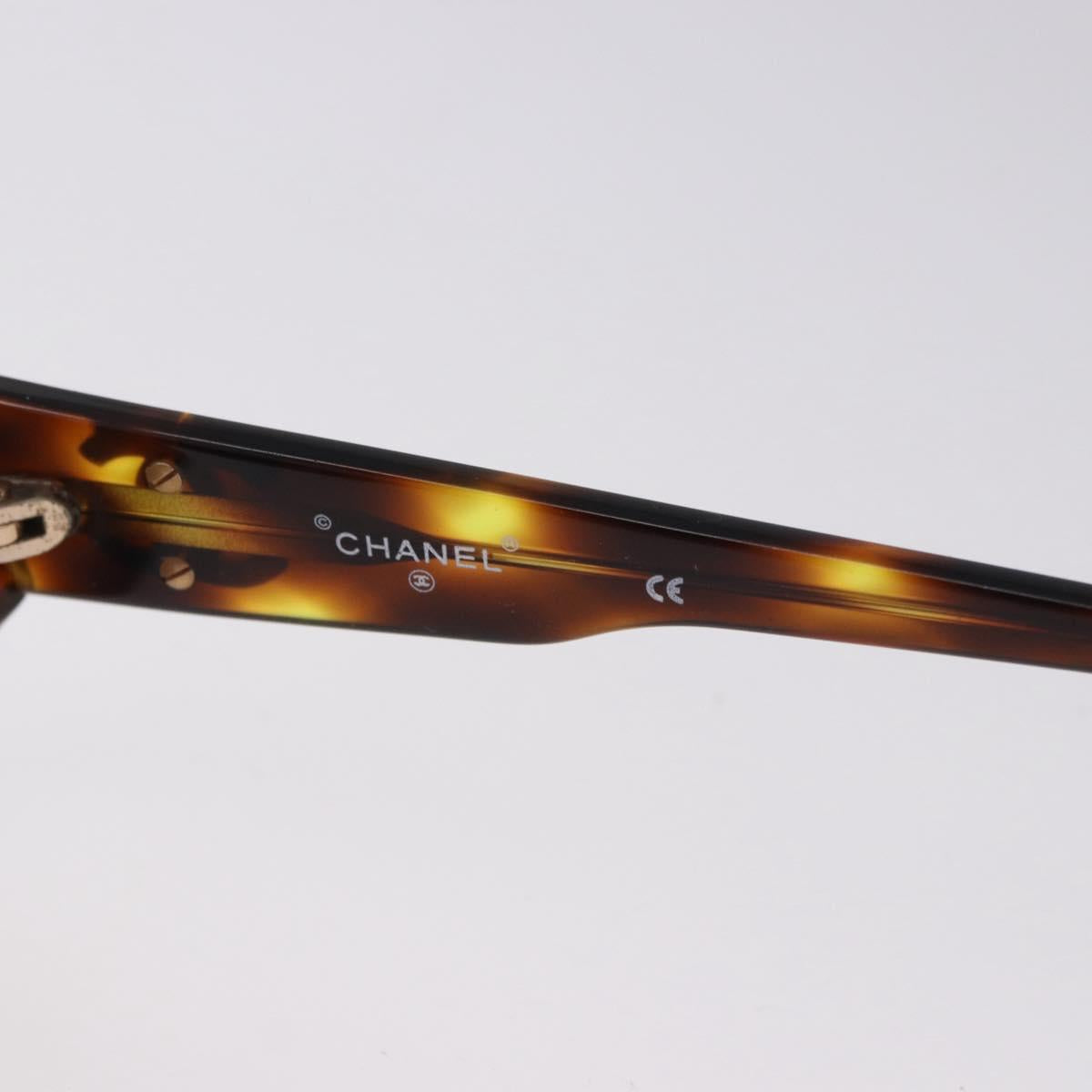 CHANEL Sunglasses plastic Brown CC Auth BA14362M