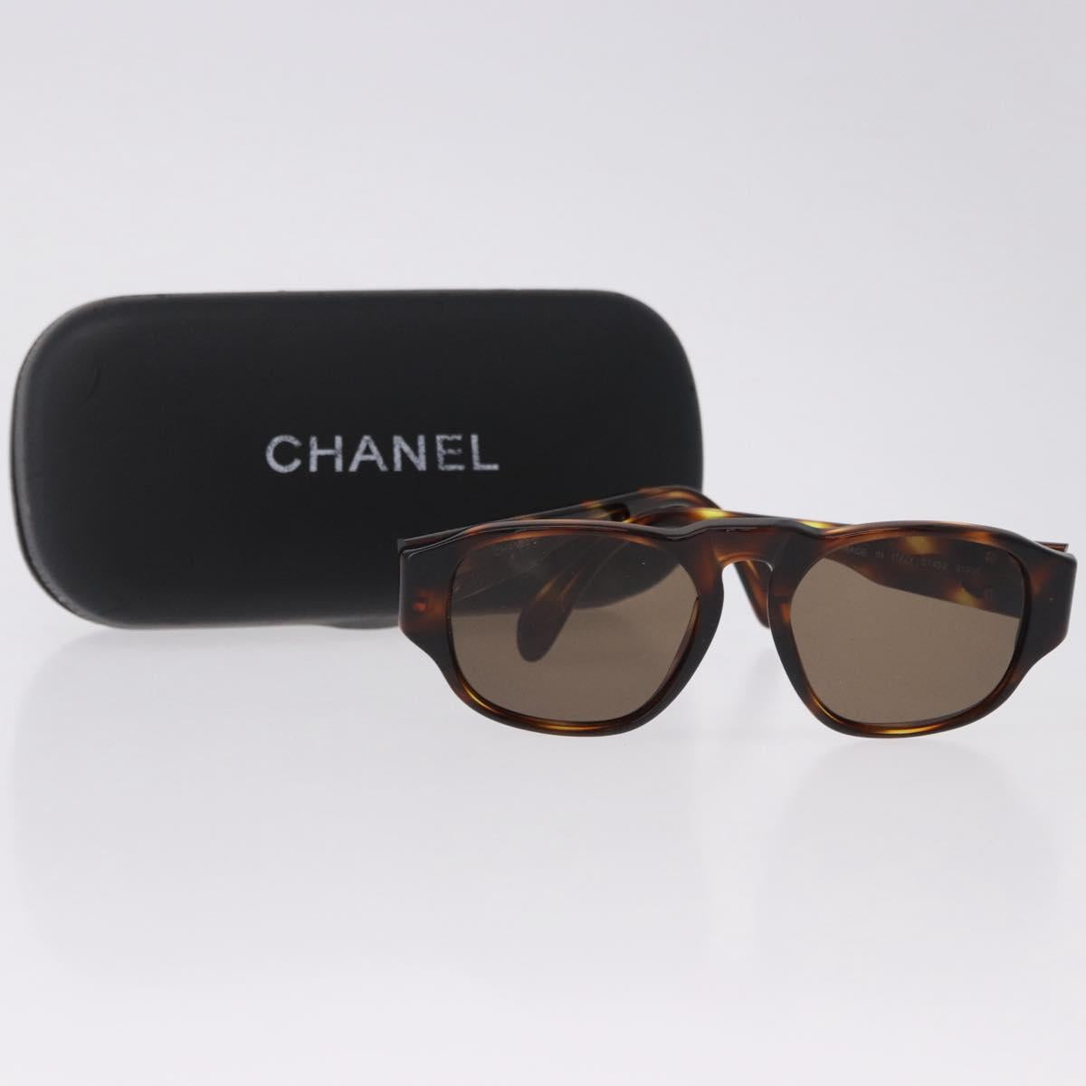 CHANEL Sunglasses plastic Brown CC Auth BA14362M