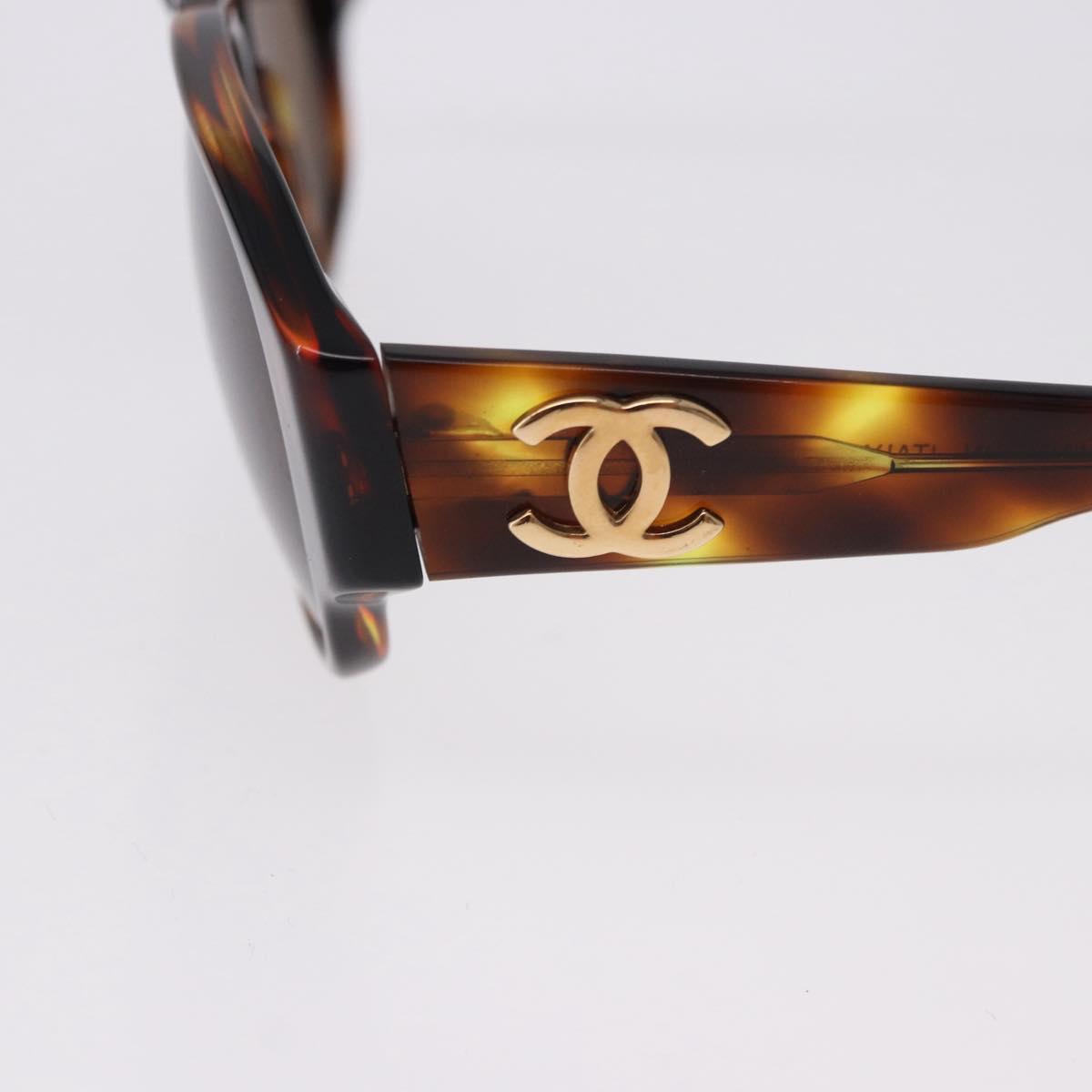 CHANEL Sunglasses plastic Brown CC Auth BA14362M