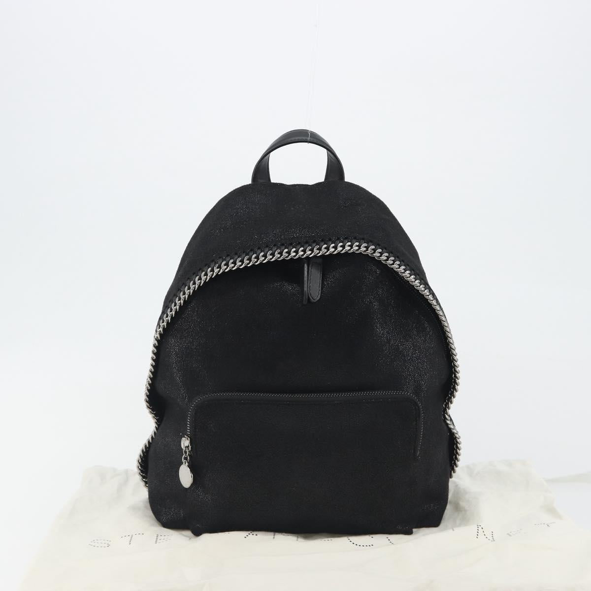 Stella MacCartney Falabella Chain Backpack Polyester Black 410905 Auth BA14378A