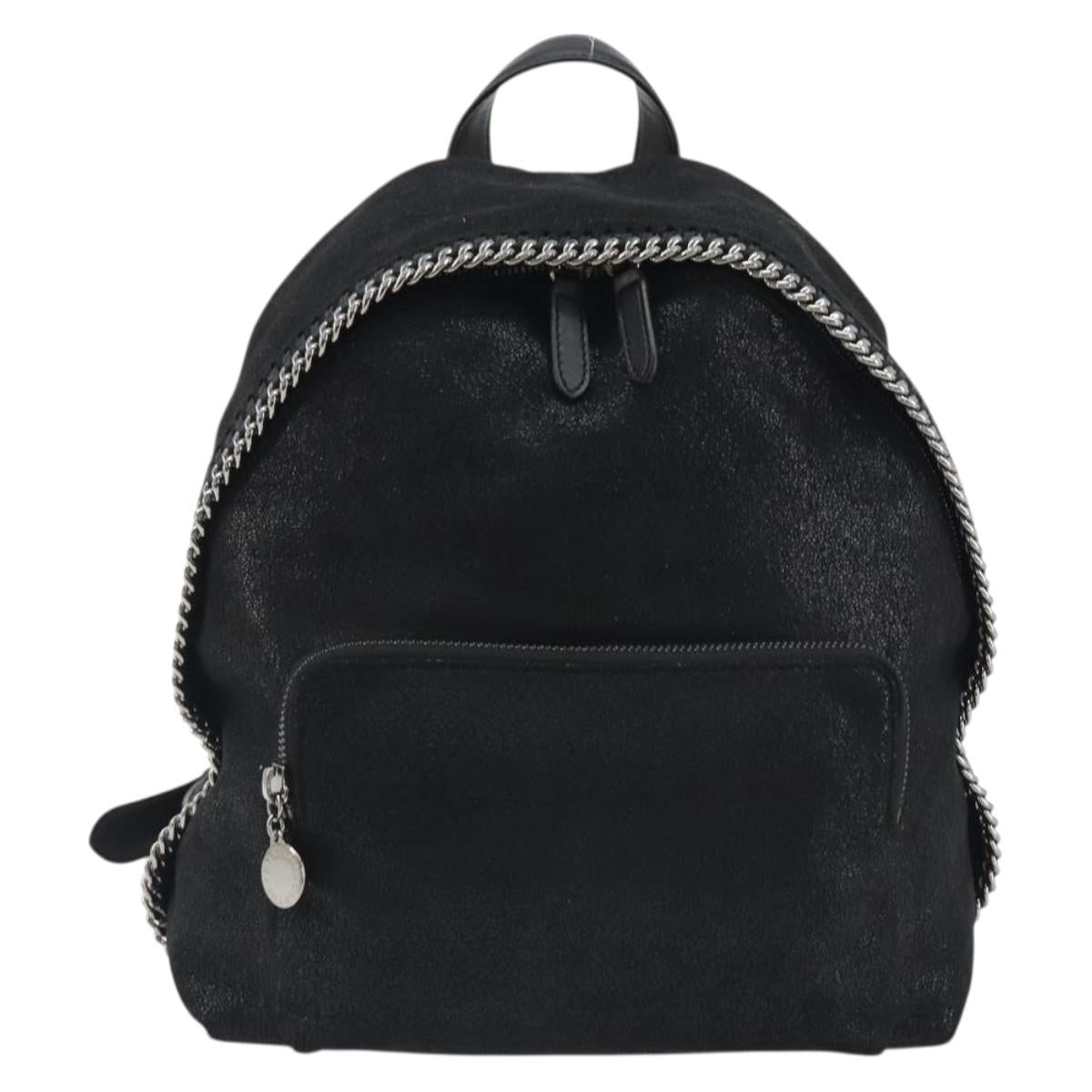 Stella MacCartney Falabella Chain Backpack Polyester Black 410905 Auth BA14378A
