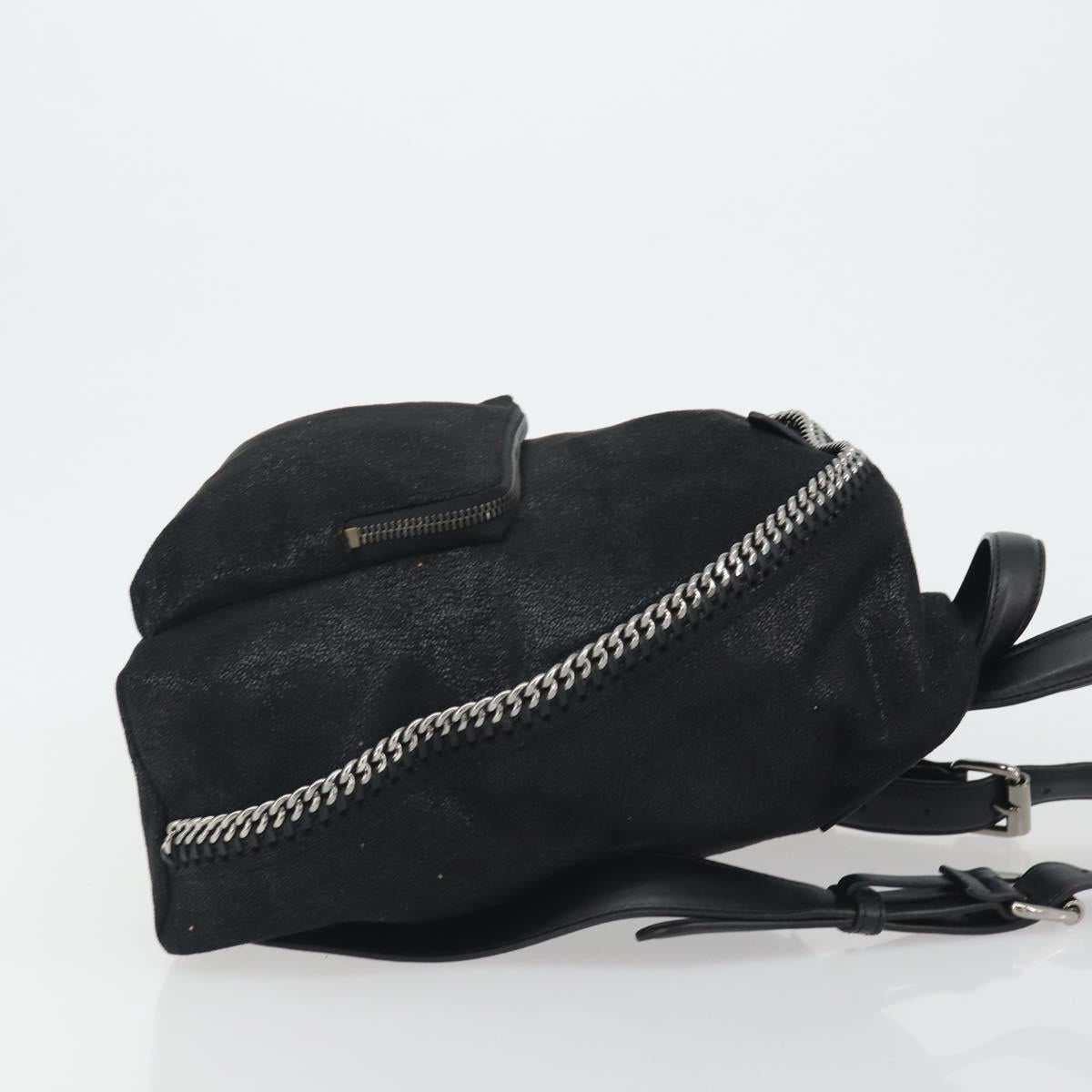 Stella MacCartney Falabella Chain Backpack Polyester Black 410905 Auth BA14378A