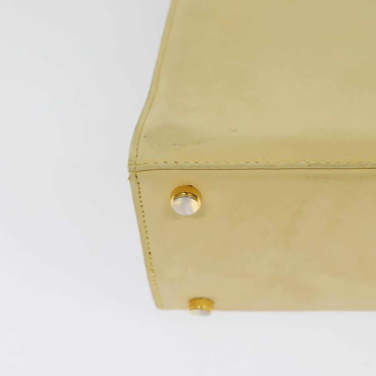 Salvatore Ferragamo Vala Hand Bag Suede Beige Gold Auth BA1438