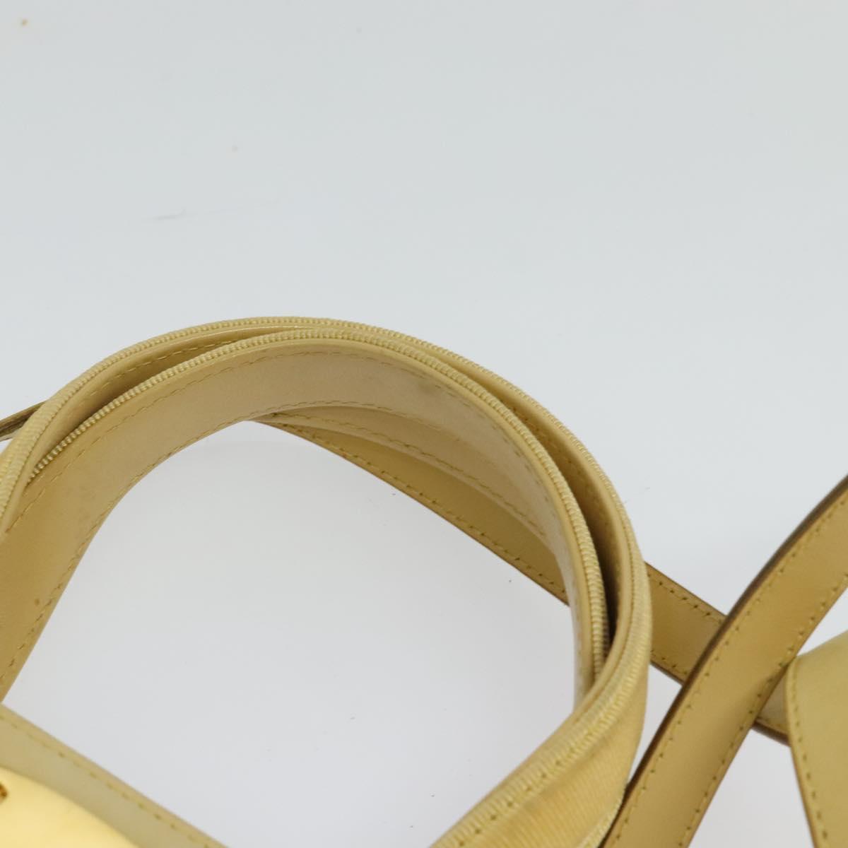 Salvatore Ferragamo Vala Hand Bag Suede Beige Gold Auth BA1438