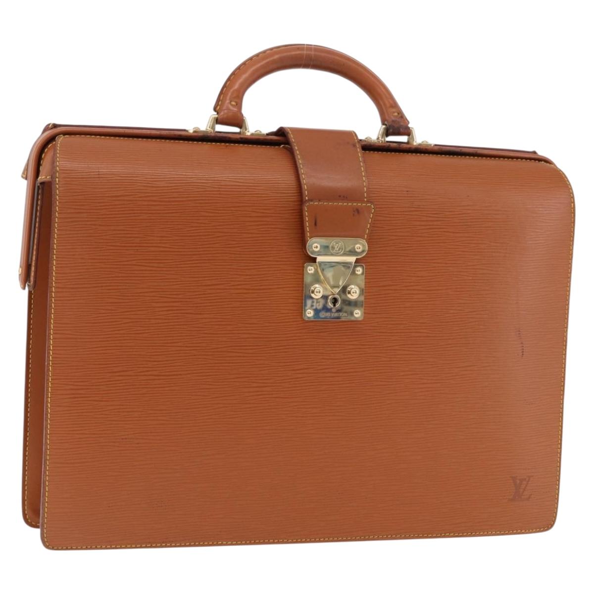 LOUIS VUITTON Epi Serviette Fermoir Bag Zipangu Gold M54358 Auth BA14383