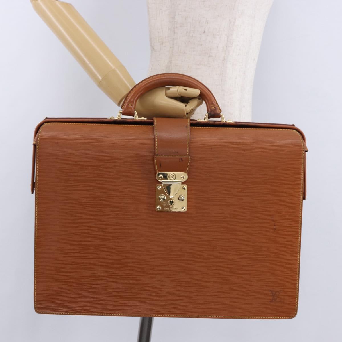 LOUIS VUITTON Epi Serviette Fermoir Bag Zipangu Gold M54358 Auth BA14383