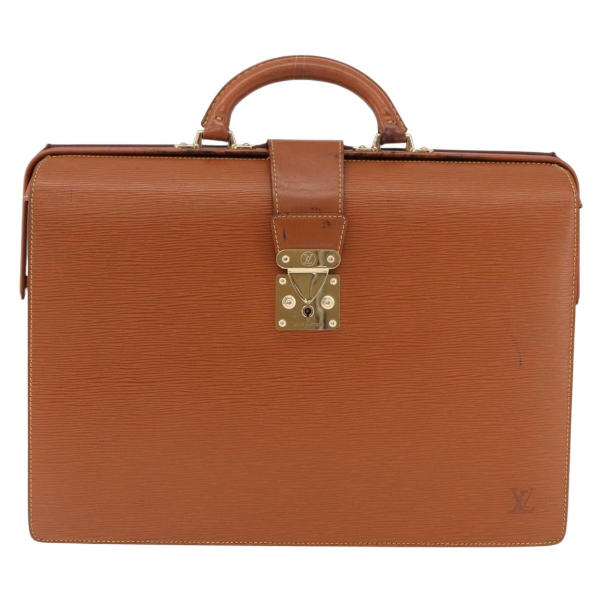 LOUIS VUITTON Epi Serviette Fermoir Bag Zipangu Gold M54358 Auth BA14383