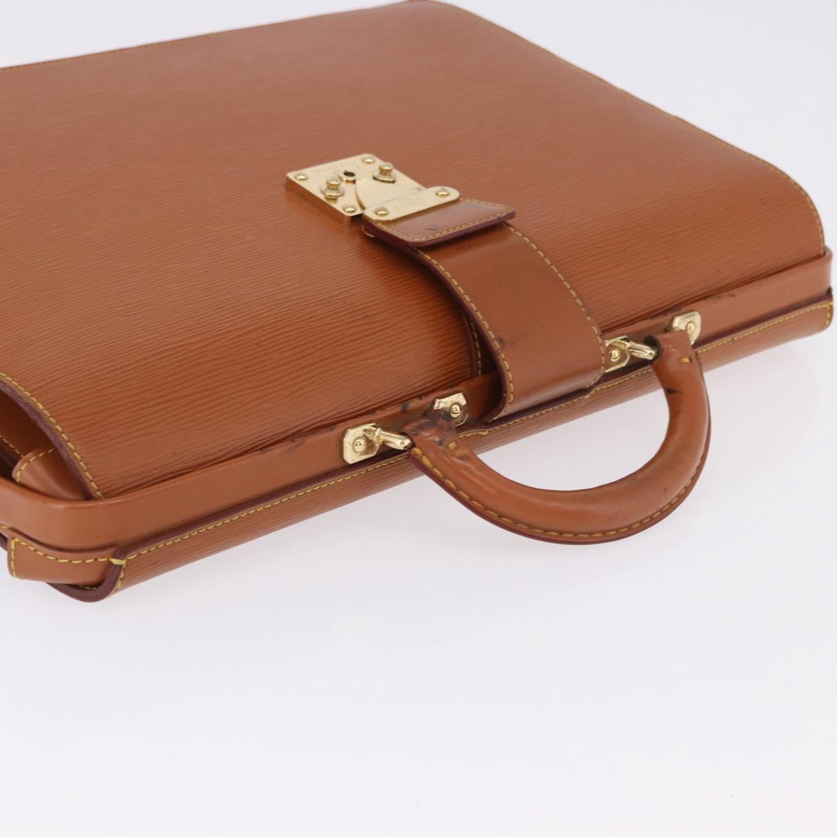 LOUIS VUITTON Epi Serviette Fermoir Bag Zipangu Gold M54358 Auth BA14383