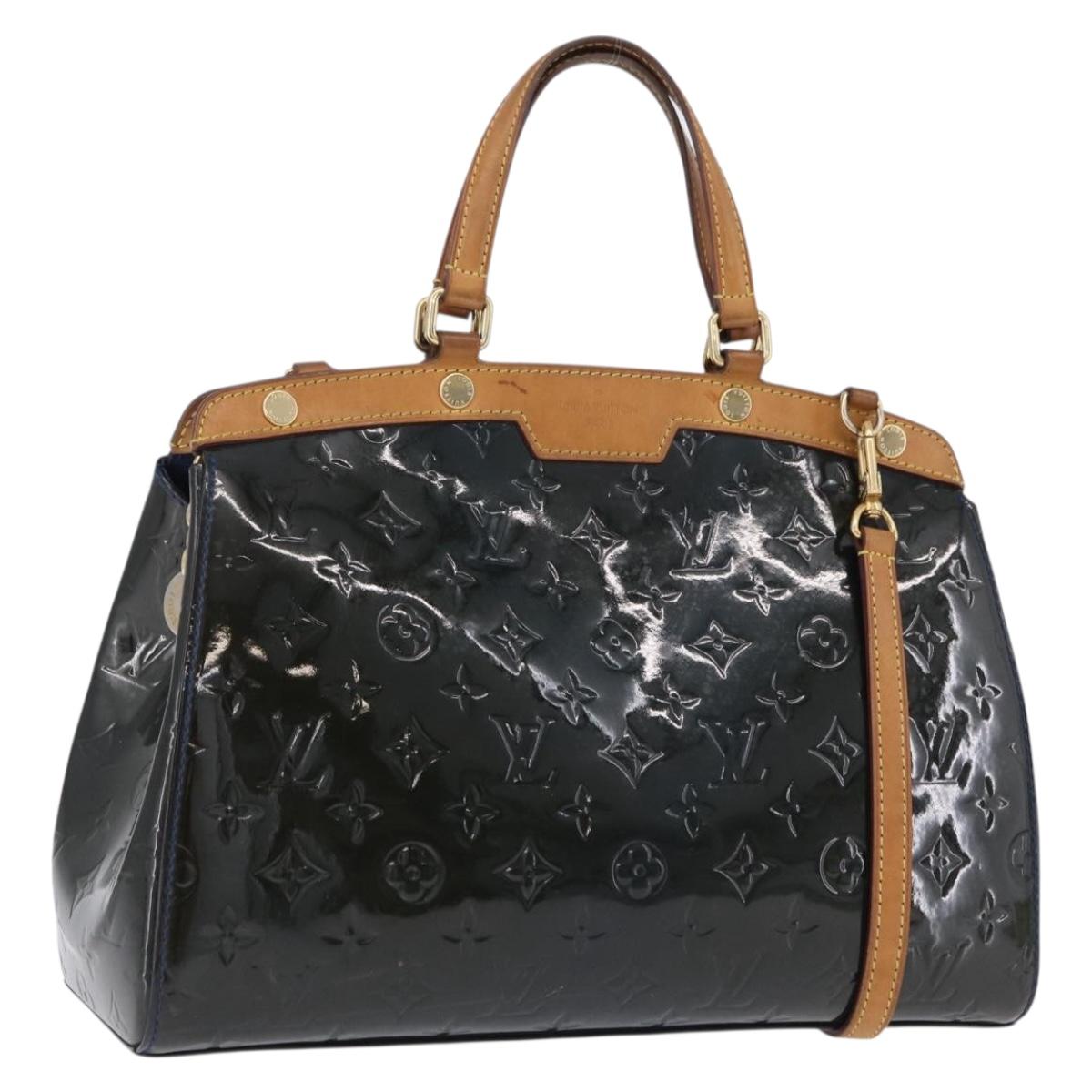 LOUIS VUITTON Monogram Vernis Blair MM Bag 2way Grand Blue M90054 Auth BA14384