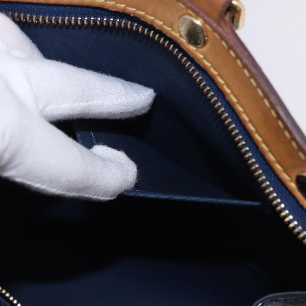 LOUIS VUITTON Monogram Vernis Blair MM Bag 2way Grand Blue M90054 Auth BA14384