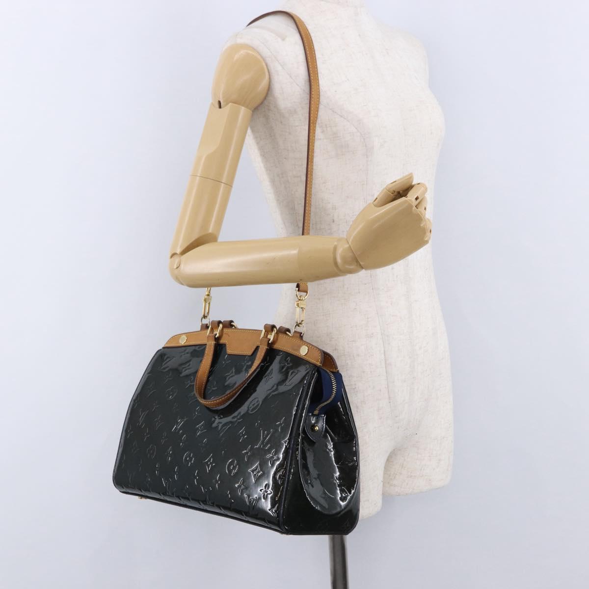 LOUIS VUITTON Monogram Vernis Blair MM Bag 2way Grand Blue M90054 Auth BA14384