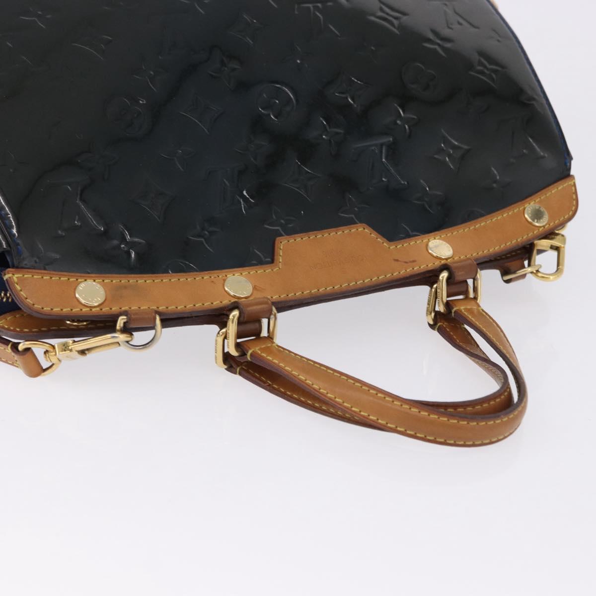 LOUIS VUITTON Monogram Vernis Blair MM Bag 2way Grand Blue M90054 Auth BA14384