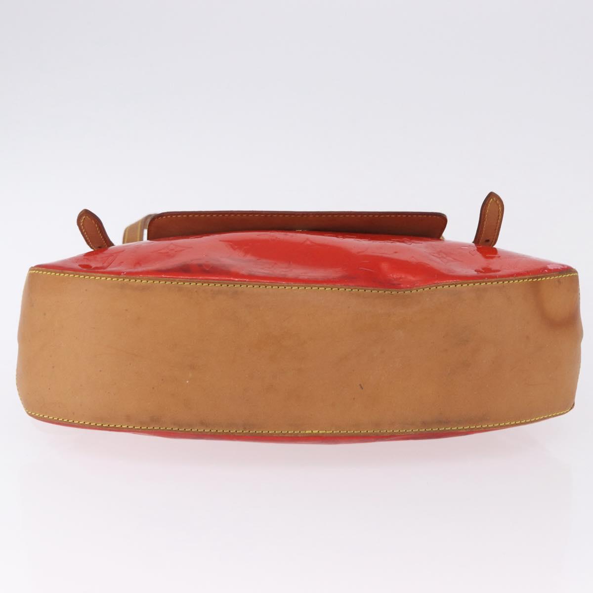 LOUIS VUITTON Monogram Vernis Biscayne Bay GM Bag Rouge M91287 LV Auth BA14386