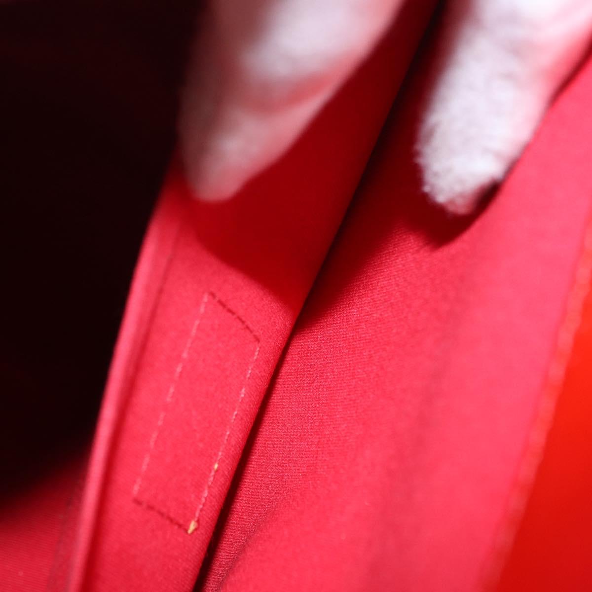 LOUIS VUITTON Monogram Vernis Biscayne Bay GM Bag Rouge M91287 LV Auth BA14386
