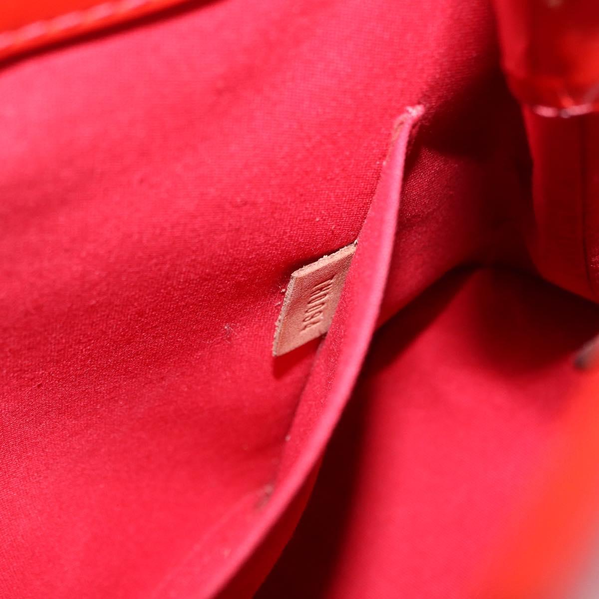 LOUIS VUITTON Monogram Vernis Biscayne Bay GM Bag Rouge M91287 LV Auth BA14386