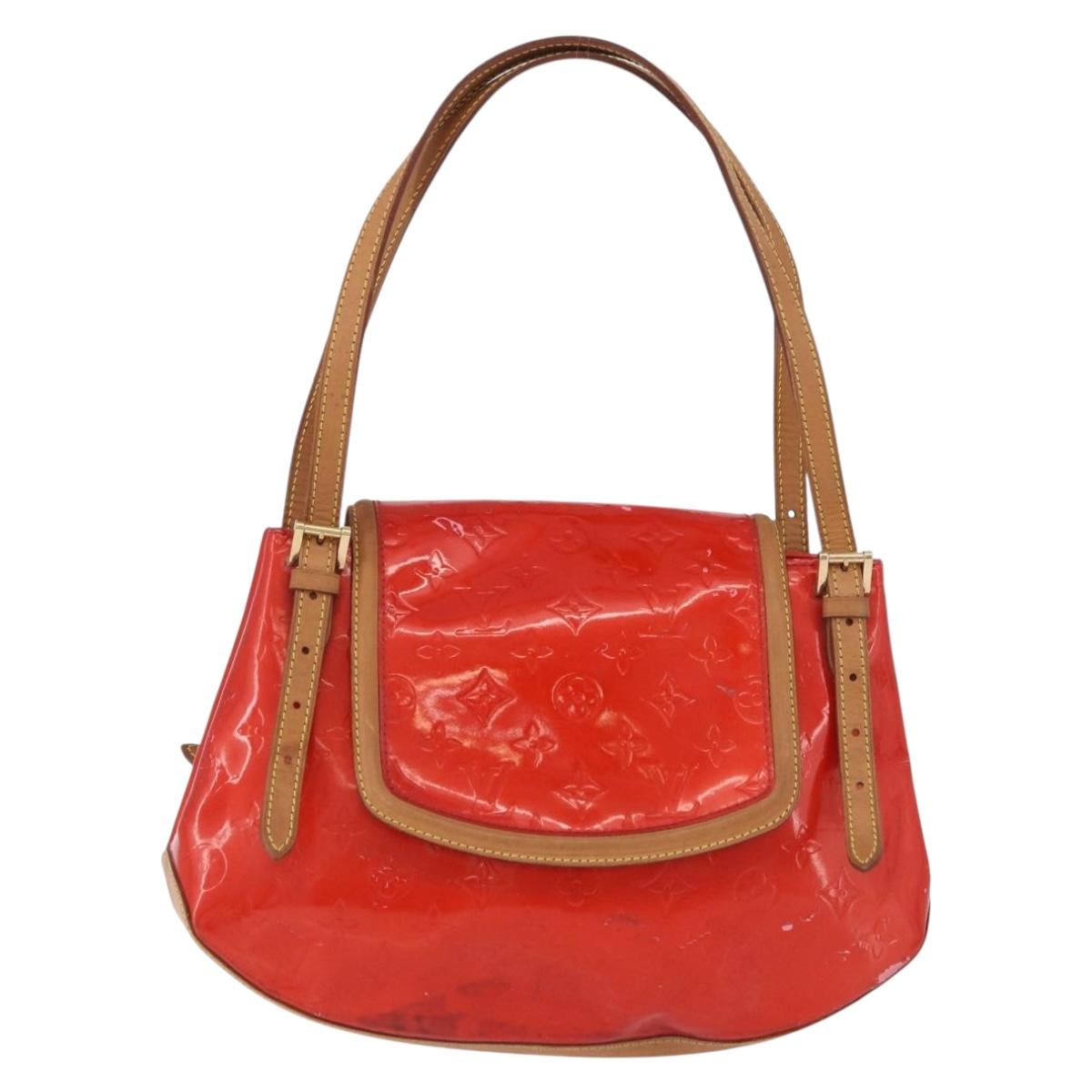 LOUIS VUITTON Monogram Vernis Biscayne Bay GM Bag Rouge M91287 LV Auth BA14386
