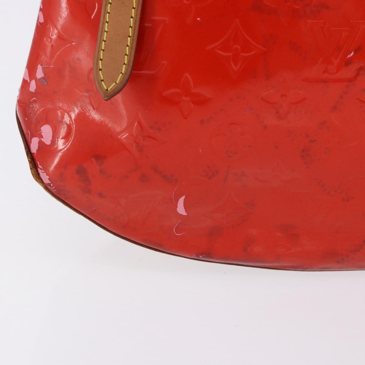 LOUIS VUITTON Monogram Vernis Biscayne Bay GM Bag Rouge M91287 LV Auth BA14386