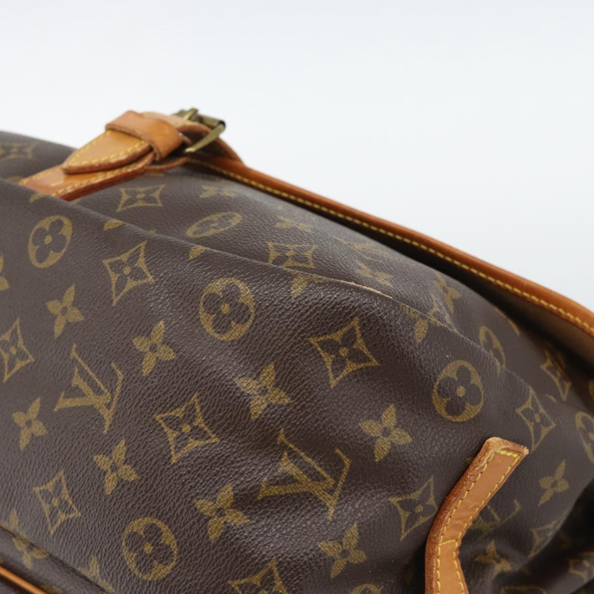LOUIS VUITTON Monogram Saumur 35 Shoulder Bag M42254 LV Auth BA14391