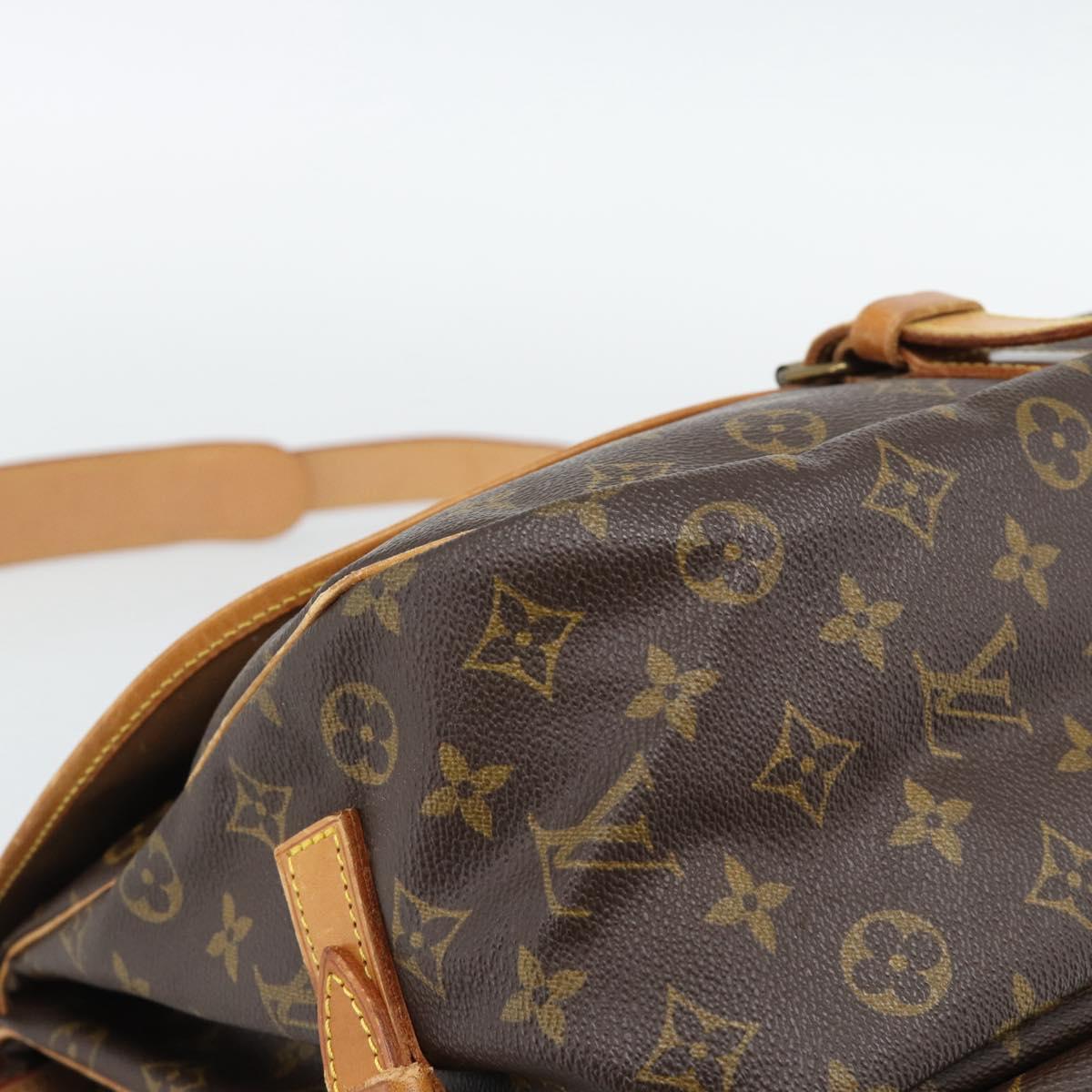 LOUIS VUITTON Monogram Saumur 35 Shoulder Bag M42254 LV Auth BA14391
